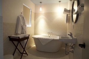 The bathtub in the King Suite located in the bathroom of the suite.