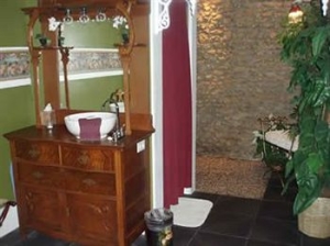 this top notch bath area is in one of the guestrooms at the lockheart gables bed and breakfast