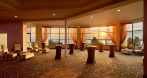 this is the indoor reception venue called the compass rose at the hilton rockwall hotel in the Dallas area