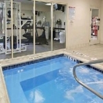 indoor hot tub next to fitness center inside the arlington wyndham wingate hotel in texas